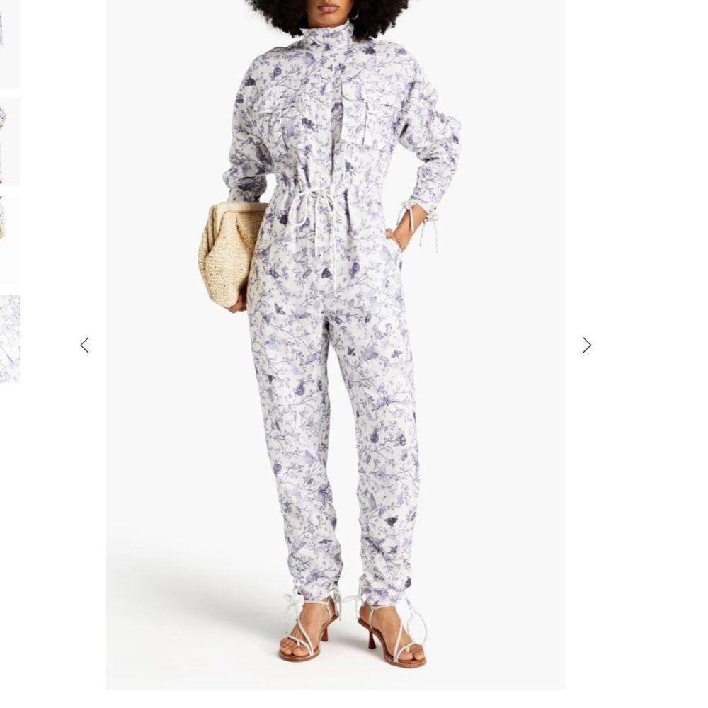 Zimmermann Printed Linen Jumpsuit - Sz 2